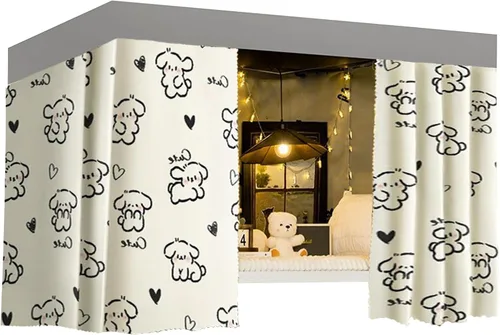 Miniatura 36 de Cortinas para litera individual y doble, cortinas de tienda de campaña para cama, tela a prueba de polvo, cortinas de privacidad para debajo