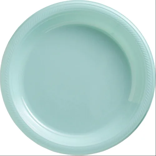 Miniatura 2 de Amscan Platos de plástico desechables redondos dorados – 7 pulgadas (paquete de 50) – Vajilla resistente para fiestas, eventos y uso diario Oro