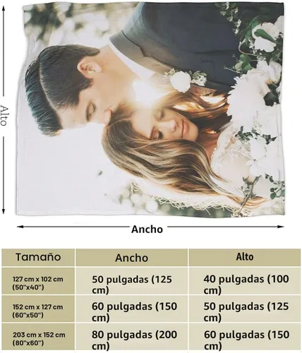 Miniatura 3 de QETXVI Manta personalizada con fotos, texto, manta personalizada de franela para regalos de cumpleaños de adultos y niños, Navidad, Halloween