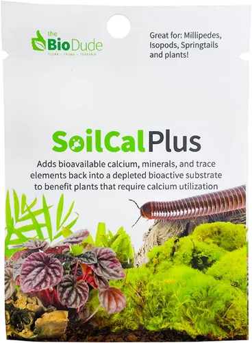 The Bio Dude Soil Cal Plus - Aditivo de calcio de sustrato bioactivo. Ideal para isópodos, milpiés y plantas