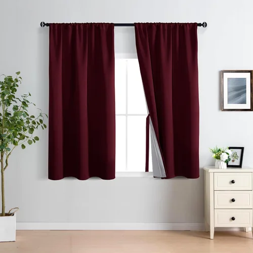 Miniatura 10 de XWZO Cortinas Opacas 100% Blancas - Cortinas de Bloqueo Total de Calor y Luz con Forro Negro para Dormitorio/Cuarto de Lavado, Paneles de Ventana