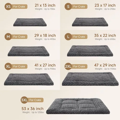 Miniatura 5 de Tapete lavable para cama de perro, suave y esponjoso, para mascotas, colchón para dormir para perros grandes, jumbos, medianos y pequeños, 30 x 19