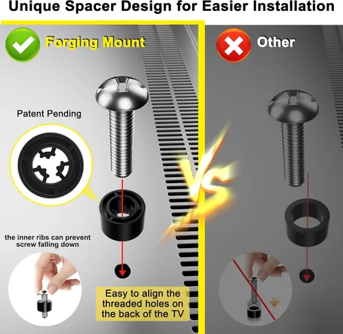 Miniatura 9 de FORGING MOUNT - Soporte de pared de brazo largo y movimiento completo para TV, con extensión de brazo articulado de 107 cm, compatible