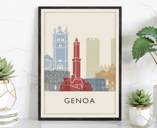 Miniatura 30 de Póster de ilustración de Lisboa, póster de horizonte de Lisboa Portugal, impresión de paisaje urbano y monumento, arte de pared para el hogar