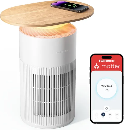 Miniatura 14 de SwitchBot Purificadores de aire para habitación grande del hogar con materia de hasta 3620 pies cuadrados, 20 dB, prefiltro lavable, modo mascota