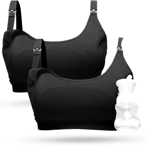 Miniatura 14 de Momcozy Brasier de bombeo, brasier de bombeo manos libres para todo el día, brasier de bombeo y lactancia en una sola sujeción para Spectra, Medela