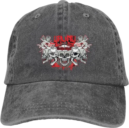 Miniatura 9 de Cowboy Hat Trendy Hats for Man and Women Djustable Four Season Outdoor Baseball Cap of Hell Skull with Angel Deep Heather