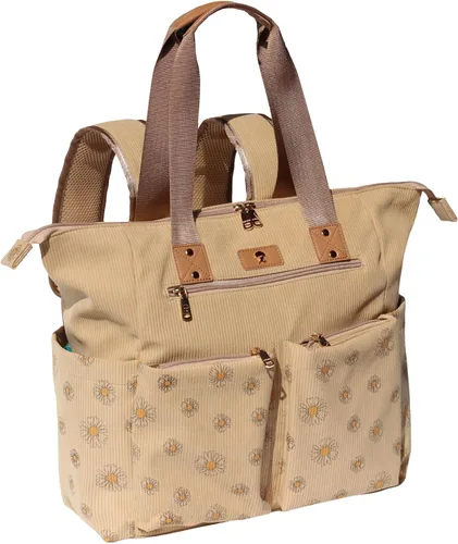 Miniatura 14 de ESVAN Bolsa de pañales Totepack Mochila 2 en 1 para mujer, multifuncional, de gran capacidad, con bolsillos aislados, viaje Multifunctional Rosa