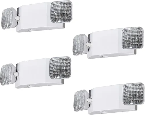 Miniatura 10 de Luces de emergencia LED con batería de respaldo, luz de emergencia comercial ajustable de dos cabezales, certificación UL, CA 120/277V, accesorios