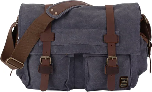 Miniatura 9 de Bolso de hombro para hombres, bolso mensajero de lienzo militar clásico de Berchirly, de 13.3–17.3 pulgadas, de regreso a la escuela