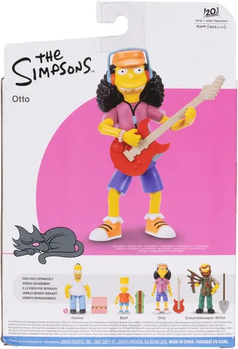 Miniatura 14 de JAKKS Pacific Disney - Figuras de acción de Los Simpson, paquete de 4 figuras coleccionables de 5 pulgadas de Wave 1, Homer, Bart, Groundskeeper