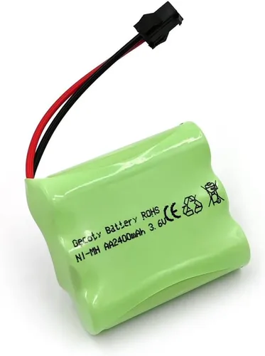 Miniatura 4 de Paquete de baterías de 3.6v, 2400mAh Nimh AA batería recargable RC con cable de carga para juguetes RC 3.6 V SM