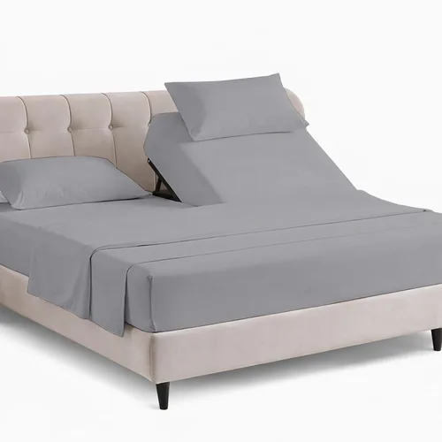 Miniatura 11 de KRISHNA Juego de sábanas prémium de 4 piezas de 34 pulgadas para cama ajustable con números de sueño, 100% algodón egipcio, sábana bajera ajustable