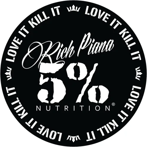 Miniatura 2 de Rich Piana 5% Nutrition - Calcomanía pequeña roja al 5%, calcomanías de entrenamiento de gimnasio para botella de agua Calcomanía pequeña roja 5%