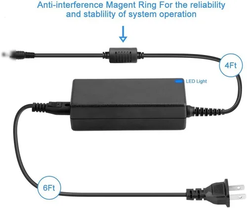 Miniatura 3 de Adaptador de 19V 3.42A 65W AC/DC para Vizio M221NV M220NV M260VP P/N SADP-65NB AB SADP-65NBAB 22" 26 pulgadas Monitor Edge Lit Razor LED LCD TV HDTV