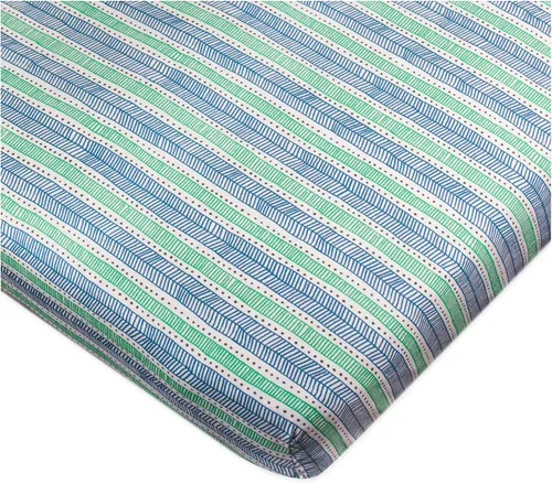Miniatura 7 de HonestBaby Paquete de 2 sábanas bajeras para cuna Paquete de 2 - Azul claro
