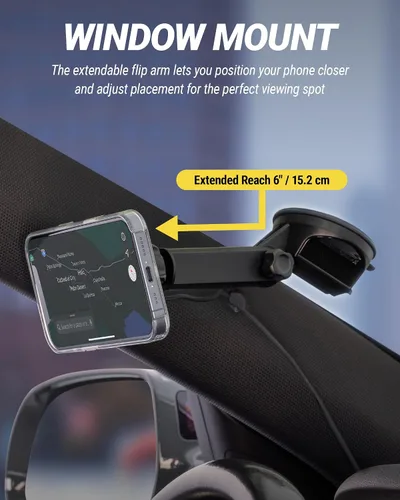 Miniatura 5 de Scosche MPQTRDV Qi2 MagSafe - Cargador de coche de 25 W de carga inalámbrica rápida para ventilación o tablero, soporte magnético para teléfono