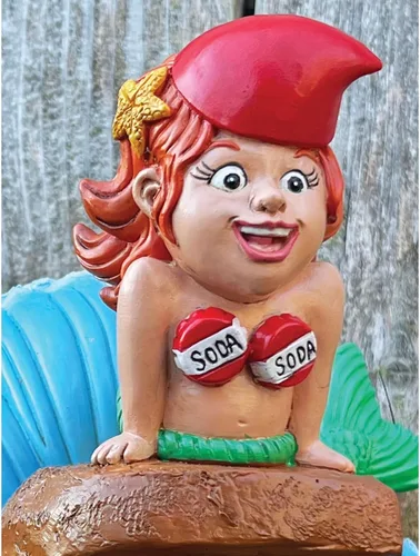 Miniatura 6 de BigMouth Inc Little Mer-gnome - Estatua de gnomo de jardín, divertida figura para césped y patio al aire libre, decoración de escultura de regalo