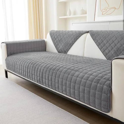Miniatura 3 de JIAN YA NA Funda para Sofá Seccional, Divertida Funda de Chenilla Difusa para Sofá, Protector de Muebles Antideslizante para Mascotas y Niños, Sofá