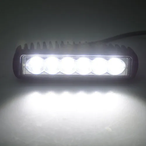 Miniatura 7 de AUXTINGS 6 pulgadas 15 cm 18 W Mini Luz de Trabajo LED Ultra Delgada, Luz de Punto LED, Luces de Conducción 12 V 24 V, Luces Antiniebla Todo Terreno