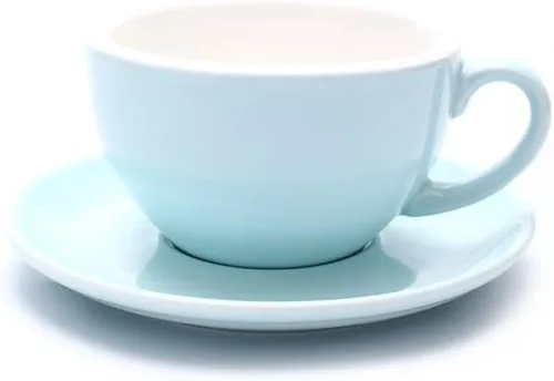 Miniatura 28 de Coffeezone Taza y Platillo de Café Espresso Doble, Cappuccino Pequeño y Café Especial, Porcelana de Hueso Nueva para Cafetería y Barista