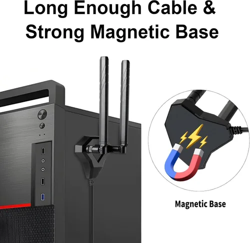 Miniatura 7 de Antena externa SMA de banda ancha 4G 5G de base magnética de 9dBi para Verizon AT&T T-Mobile, Internet 4G LTE 5G inalámbrico para casa, enrutadores