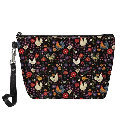 Miniatura 38 de Mumeson Patrón personalizado para mujer, bolsa de cosméticos de viaje, estuche de maquillaje, organizador de neceser de tocador