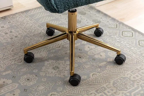 Miniatura 8 de Silla de oficina en casa, silla de escritorio peluda, silla de tocador tapizada y esponjosa, silla de trabajo moderna, silla giratoria ajustable