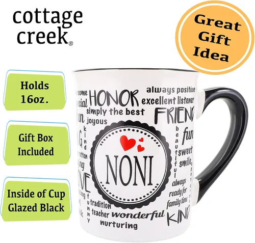 Miniatura 3 de Cottage Creek Taza de café, taza de café de cerámica Noni de 16 onzas, regalos de cumpleaños para mujeres, abuela, nana, mimi, regalo de anuncio