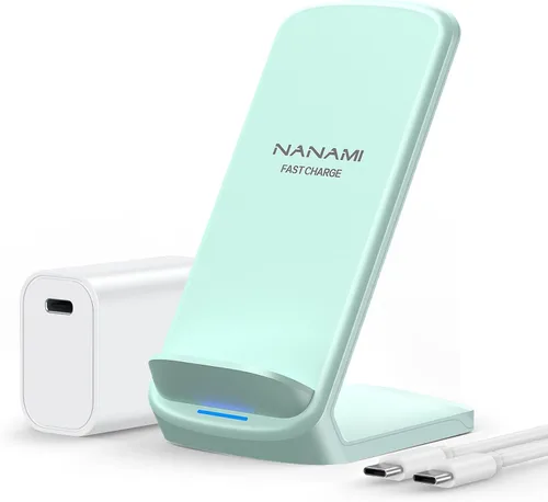 Miniatura 7 de Cargador inalámbrico rápido, soporte de carga inalámbrica de 7.5W NANAMI [con adaptador PD de 20W] compatible con iPhone 17/17 Air/17 Pro/17 Pro