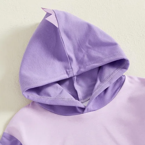Miniatura 61 de Conjunto de ropa de otoño e invierno para bebé y niño, sudadera larga con capucha y pantalones para niños pequeños, 6, 12, 18, 24 meses, 2T