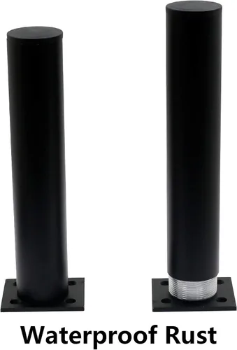 Miniatura 3 de Paquete de 4 patas ajustables redondas para muebles de 1.5 pulgadas de diámetro de aleación de aluminio gruesa para sofá, estantes para mesa