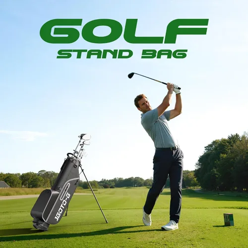 Miniatura 8 de Bolsa de Golf con Soporte Junior - Bolsa de Golf Juvenil para Edades 6-14, Bolsa de Golf con Soporte Ligera para Niños