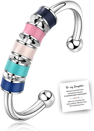Miniatura 4 de Regalos para hija de mamá, anillo de circón de doble onda, anillos de madre e hija, artículos de moda, regalos de cumpleaños, Navidad, 2025