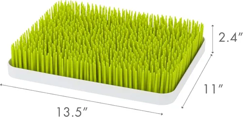 Miniatura 7 de Boon Lawn Estante de secado para biberones para encimera con bandeja antimicrobiana, color verde primavera, estante para biberones y organizador