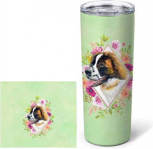 Miniatura 133 de Caroline's Treasures CK4270TBL20 - Vaso delgado de acero inoxidable de 20 onzas con aislamiento al vacío de doble pared, reutilizable