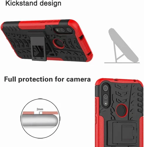 Miniatura 5 de Funda para teléfono Moto E, Motorola e con protector de pantalla HD, protector de silicona a prueba de golpes con función atril para Moto E (2020)