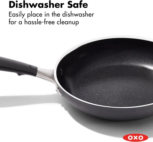 Miniatura 6 de OXO Sartén antiadherente de 8 pulgadas, mango de silicona sin BPA, apto para lavavajillas y horno, sartén de cerámica sin PFAS, color negro