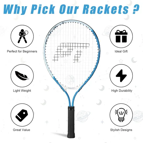 Miniatura 3 de PICKLETECH Kids Tennis Racket for Junior Toddlers Starter Kit 17-25" Tennis Racquet for Girls and Boys with Carry Bag, Lightweight for Beginners