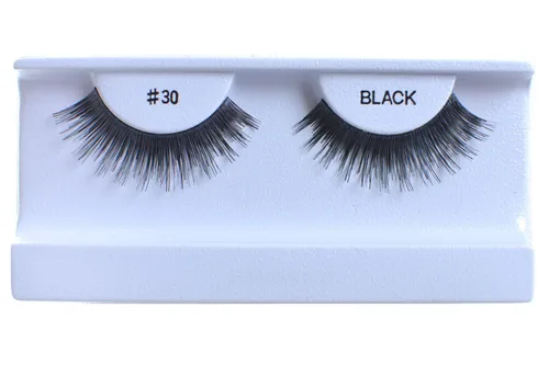 Miniatura 8 de 10 pares de pestañas postizas 100% cabello humano negro natural #99 negro (Black-99)