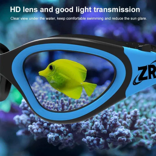 Miniatura 9 de ZIONOR G1 - Gafas de natación polarizadas unisex para mujeres adultas, antiniebla, 100% anti UV, gafas de buceo A1 (polarizado + azul espejo)