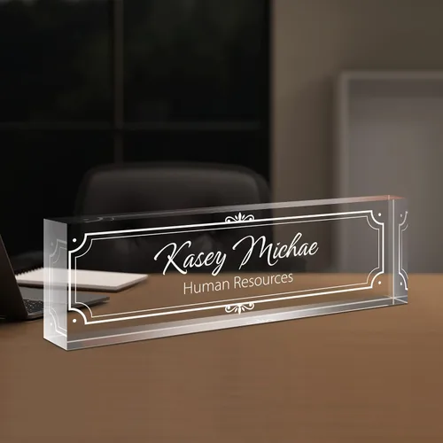 Miniatura 16 de Placa de Nombre Personalizada, Decoración de Oficina Personalizada - Accesorio de Escritorio de Acrílico, Regalos de Oficina para Empleados
