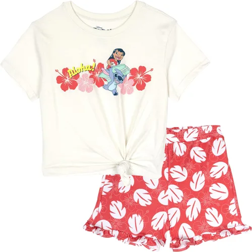 Miniatura 12 de Disney Conjunto de camiseta y pantalones cortos de felpa francesa, tallas de bebé a niño grande (12 meses - 14-16)