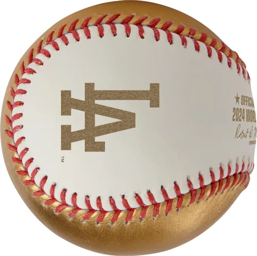 Miniatura 4 de Rawlings Campeones Oficiales de la Serie Mundial 2024 Los Angeles Dodgers Béisbol Conmemorativo Múltiples Estilos Blanco/Oro Cuero