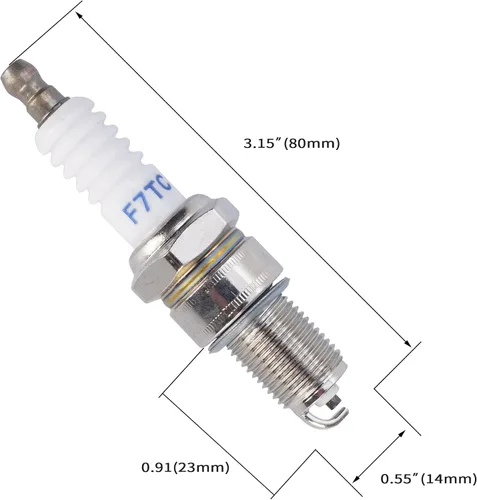 Miniatura 2 de 2 piezas de bujías F7TC para GX120 GX160 GX200 GX240 GX270 GX340 GX390 Bujías para motor de 4 tiempos, bomba de agua, generador, motosierra