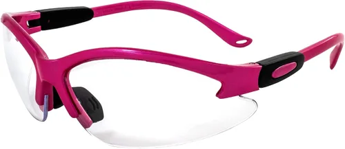 Global Vision Gafas de seguridad Marco rosa/Lentes transparentes