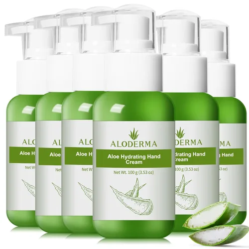 Miniatura 10 de Aloderma Crema hidratante de manos de aloe, tamaño de viaje de 3.5 onzas, crema de manos suave no grasa para manos secas y agrietadas, loción ligera