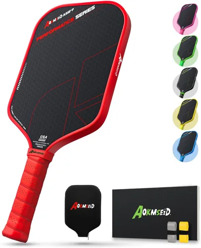 Miniatura 11 de AKS Performance Series Pickleball Paddles Set - Toray T700 Raw Carbon Fiber Pickleball Paddle with Friction Surface, 16mm Powerful Polymer Core