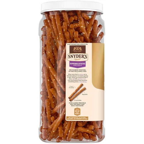 Miniatura 5 de Snyder's of Hanover, Palitos de inmersión de pretzel, recipiente de 24 onzas