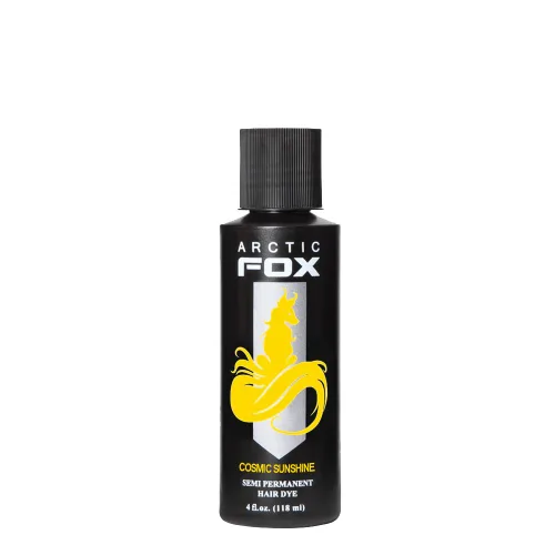 ARCTIC FOX - Tinte de color semipermanente para cabello vegano y libre de crueldad, color amarillo intenso (4 onzas líquidas, Cosmic Sunshine)